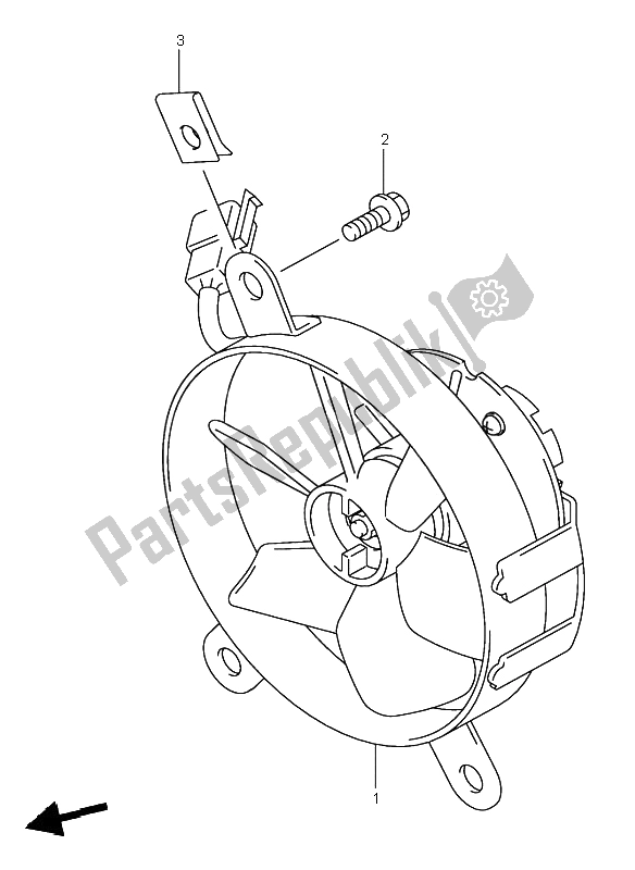 Tutte le parti per il La Ventola Del Radiatore del Suzuki DR Z 400S 2002