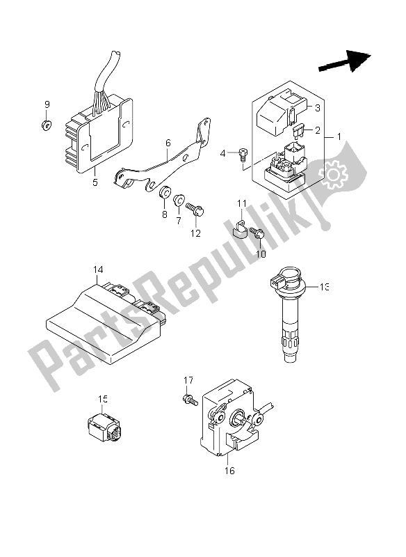 Tutte le parti per il Elettrico (gsx600 E21) del Suzuki GSX R 600 2011