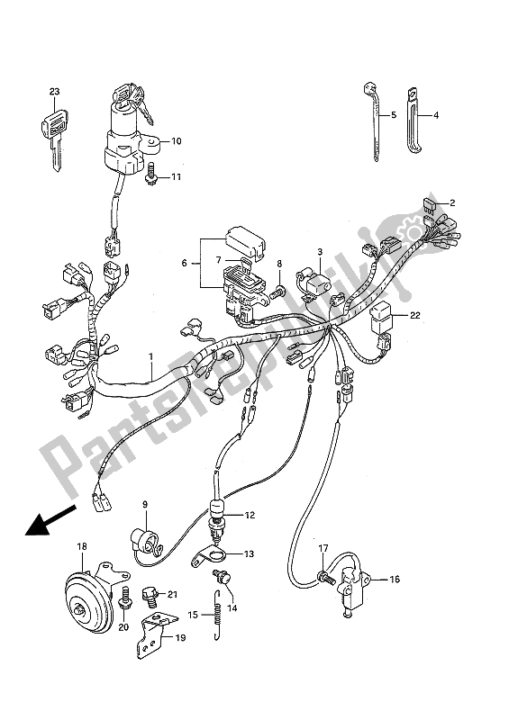 All parts for the Wiring Harness of the Suzuki GSF 400 Bandit 1991