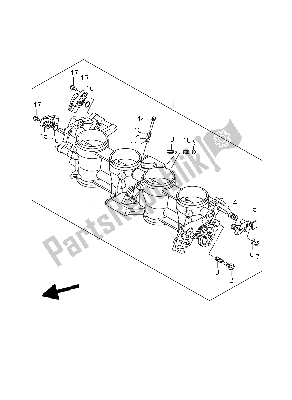 Tutte le parti per il Corpo Farfallato del Suzuki GSR 600A 2010