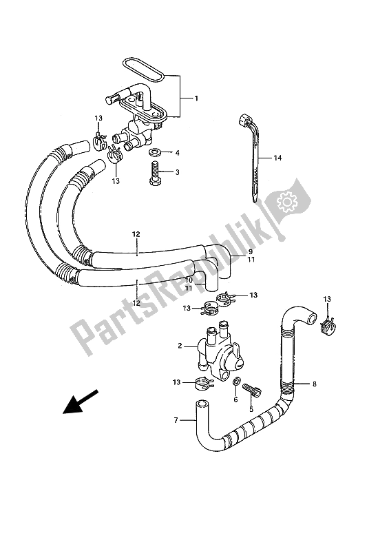 Todas las partes para Grifo De Combustible de Suzuki VS 1400 Glpf Intruder 1992