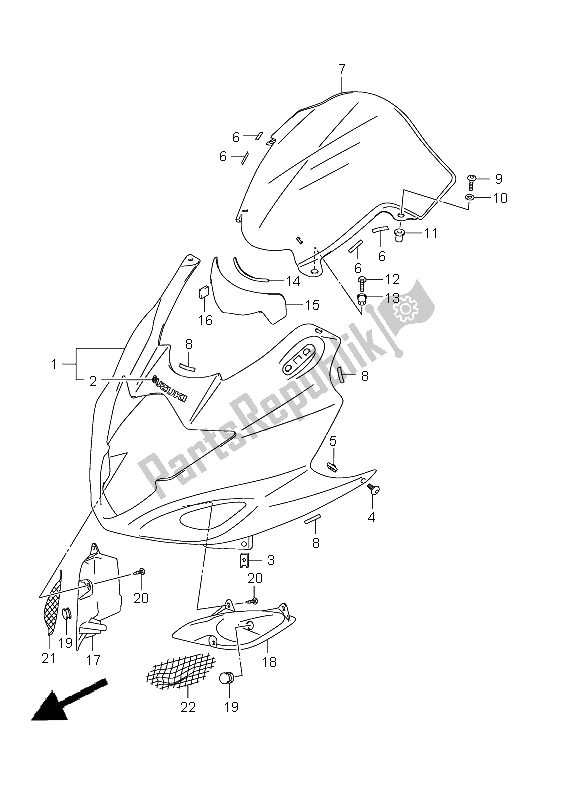 Todas las partes para Cuerpo De Capota de Suzuki GSX 1250 FA 2011