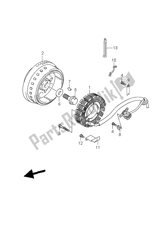 Tutte le parti per il Magnete del Suzuki C 800 VL Intruder 2010