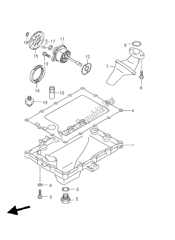 Wszystkie części do Miska Olejowa I Pompa Olejowa Suzuki GSX R 1000 2001