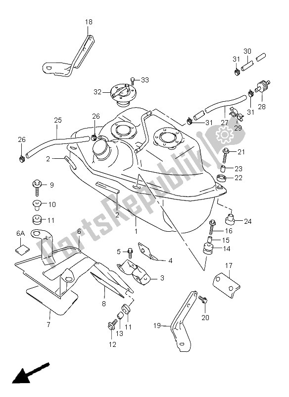 All parts for the Fuel Tank of the Suzuki VL 1500 Intruder LC 2008