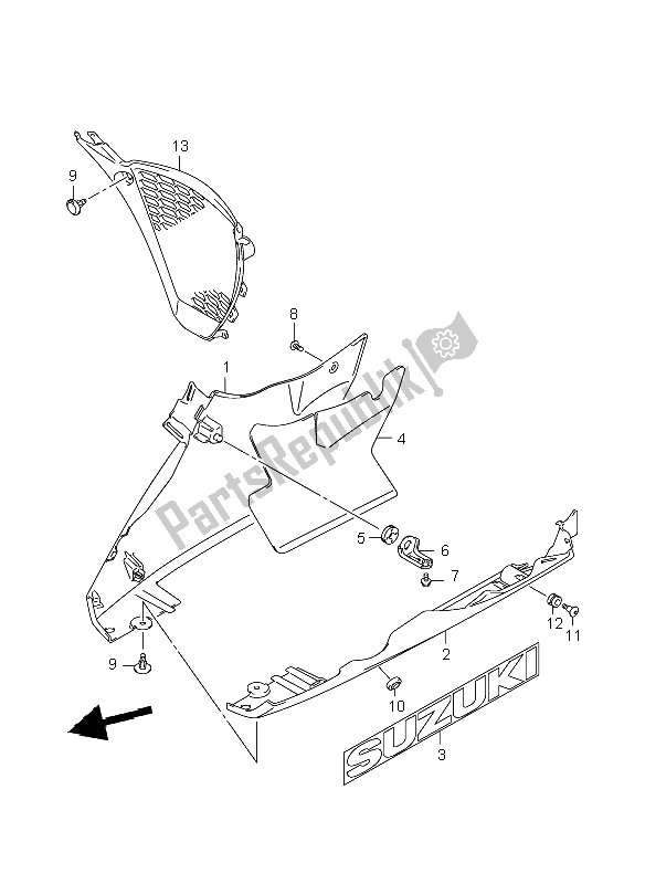 Toutes les pièces pour le Sous Capot du Suzuki GSX R 1000 2008