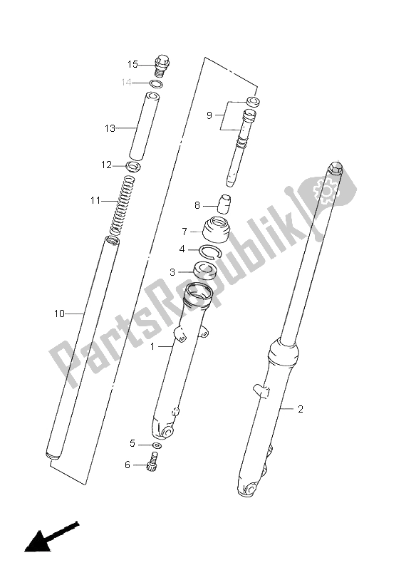 Toutes les pièces pour le Amortisseur Avant du Suzuki GN 125E 2001