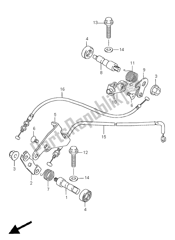 Tutte le parti per il Decomporre L'albero del Suzuki VS 1400 Intruder 2002