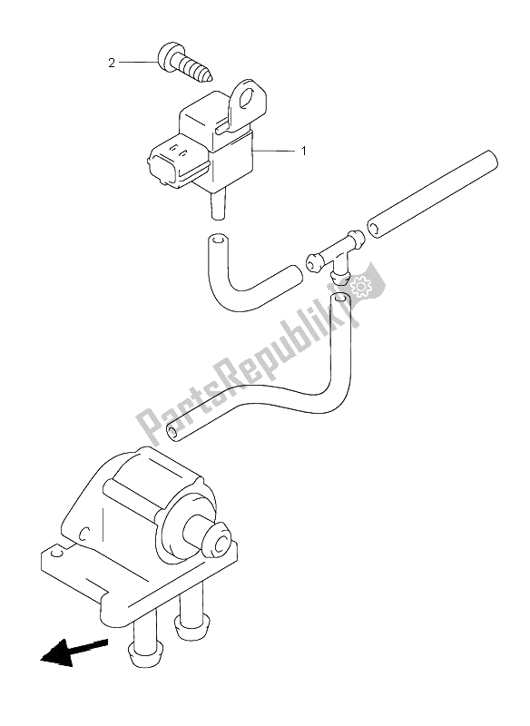 Alle onderdelen voor de Boost Sensor van de Suzuki VL 1500 Intruder LC 2003