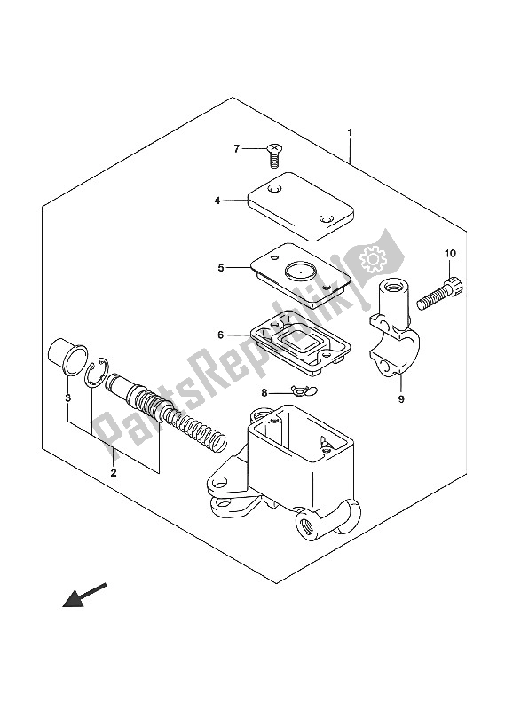 Tutte le parti per il Pompa Freno Anteriore del Suzuki UH 200A Burgman 2016