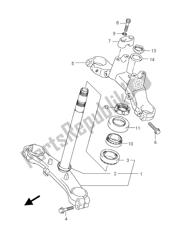 All parts for the Steering Stem of the Suzuki AN 650A Burgman Executive 2006