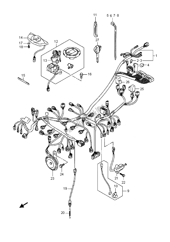 All parts for the Wiring Harness (gsr750a) of the Suzuki GSR 750A 2014