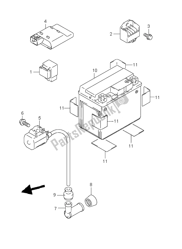 All parts for the Electrical of the Suzuki LT Z 50 4T Quadsport 2010