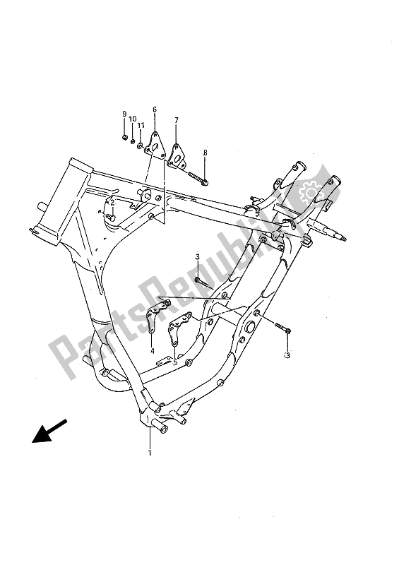 Tutte le parti per il Telaio del Suzuki LS 650P Savage 1994