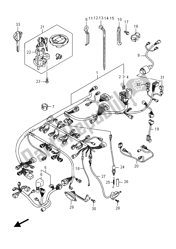 Tutte le parti per il Cablaggio (gsx-r1000a) del Suzuki GSX R 1000A 2015