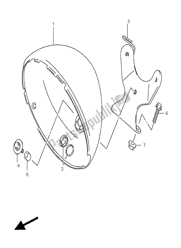 All parts for the Headlamp Housing of the Suzuki VL 800 Volusia 2002