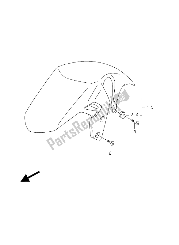 All parts for the Front Fender (gsr750ue E21) of the Suzuki GSR 750A 2012