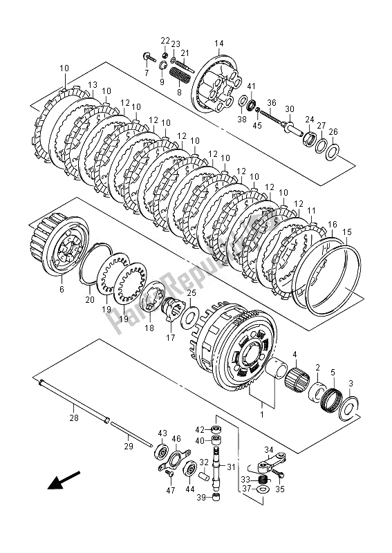 Todas las partes para Embrague de Suzuki GSX R 600 2014