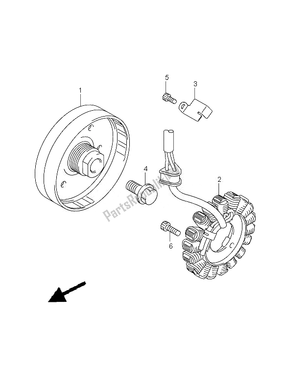 Alle onderdelen voor de Generator van de Suzuki GSX R 750 2010