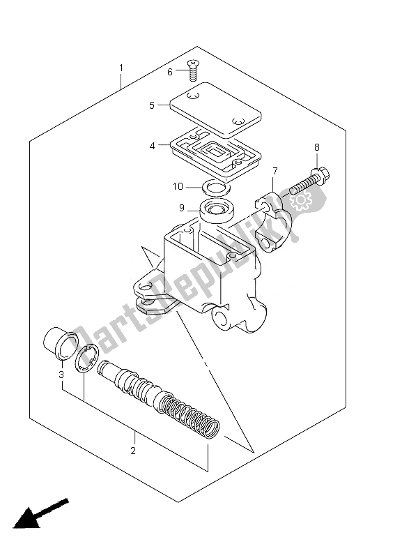 Wszystkie części do Przedni Cylinder G?ówny Suzuki LT A 750 XPZ Kingquad AXI 4X4 2010