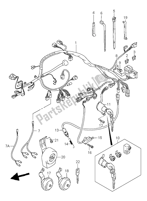 All parts for the Wiring Harness of the Suzuki VL 1500 Intruder LC 2004