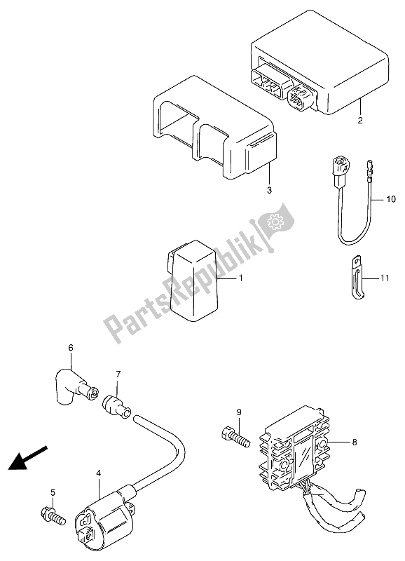Tutte le parti per il Elettrico del Suzuki RG 125 FU 1994