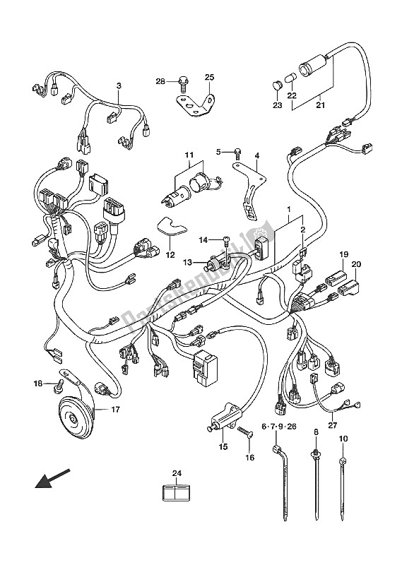 Toutes les pièces pour le Faisceau De Câbles (uh125a P53) du Suzuki UH 125A Burgman 2016