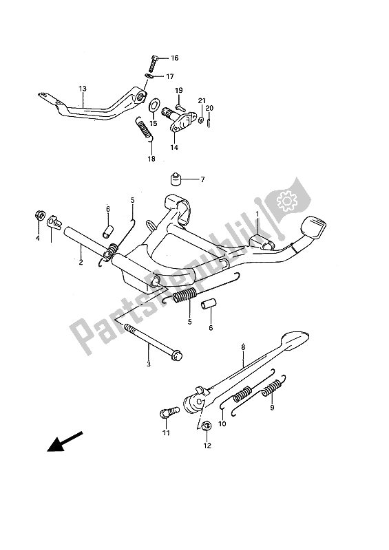 Tutte le parti per il In Piedi del Suzuki GSX 1100F 1992