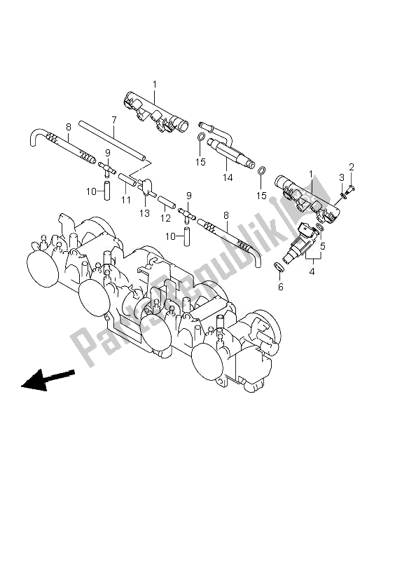 Todas las partes para Manguera Y Junta Del Cuerpo Del Acelerador de Suzuki GSF 1250 Nsnasa Bandit 2007