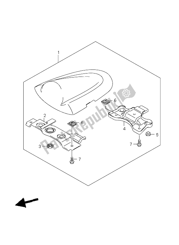 Toutes les pièces pour le Boîte De Queue De Siège du Suzuki GSX R 600 2006