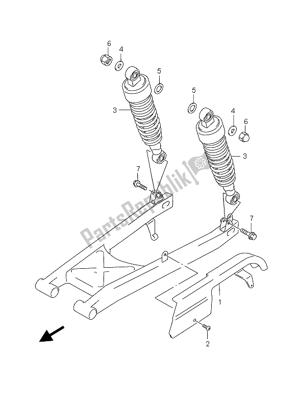 All parts for the Chain Case of the Suzuki GZ 125 Marauder 2007