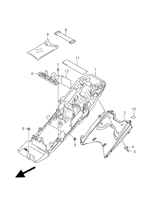 Todas las partes para Guardabarros Trasero Superior de Suzuki GSX R 600 2009