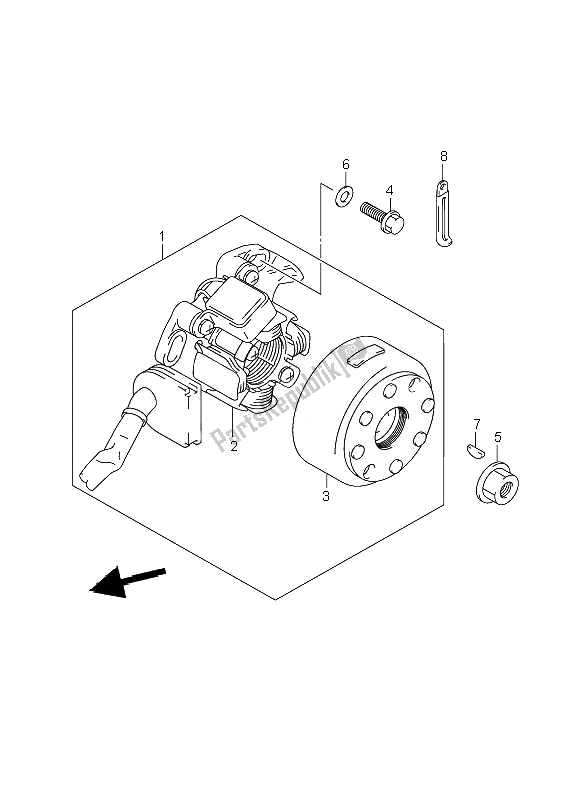 Todas las partes para Magneto de Suzuki RM 250 2007