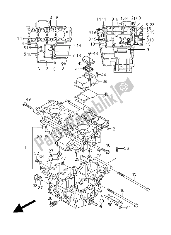 Tutte le parti per il Carter del Suzuki GSX R 600 2009