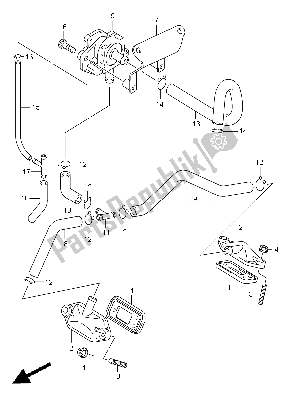 Tutte le parti per il 2a Aria del Suzuki VL 125 Intruder 2007