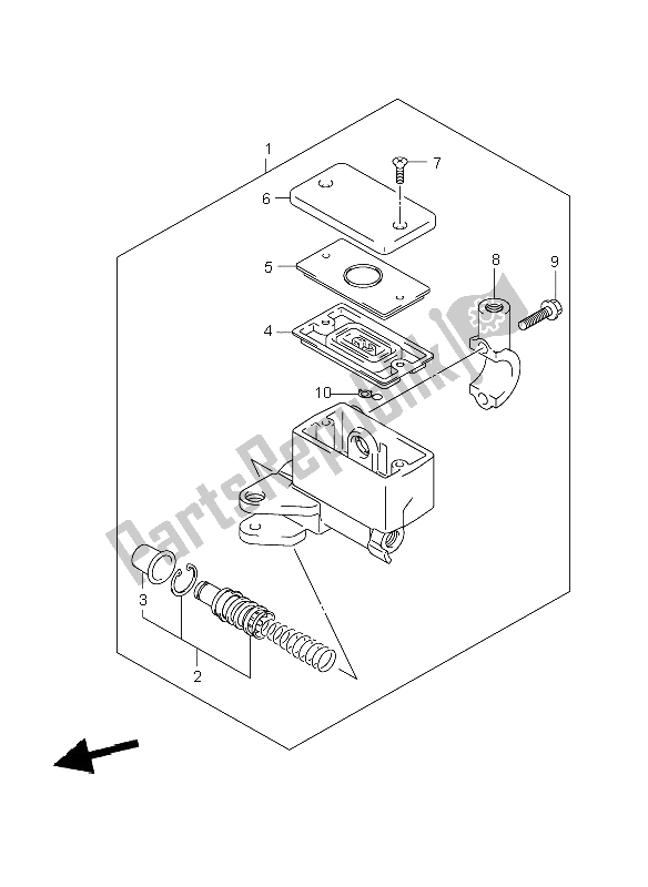 All parts for the Front Master Cylinder of the Suzuki DL 1000 V Strom 2009