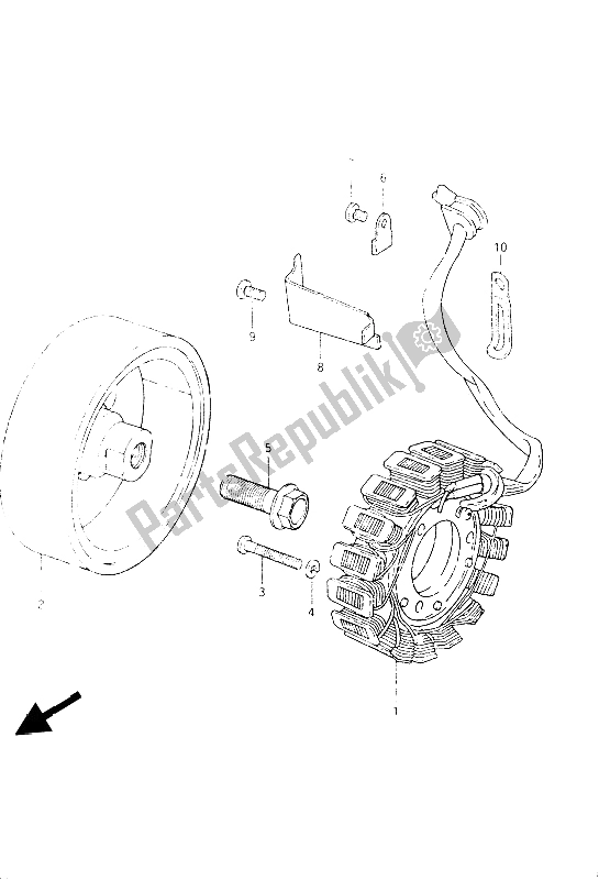 Tutte le parti per il Generatore del Suzuki GSX 400 ES 1985