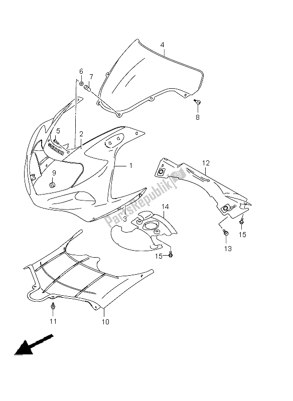 Todas las partes para Cuerpo De Capota de Suzuki GSX R 1000 2002