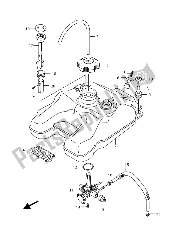 Wszystkie części do Zbiornik Paliwa Suzuki LT Z 400 Quadsport 2014