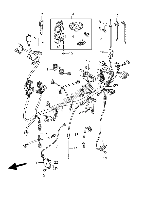 Todas las partes para Arnés De Cableado de Suzuki DL 1000 V Strom 2010