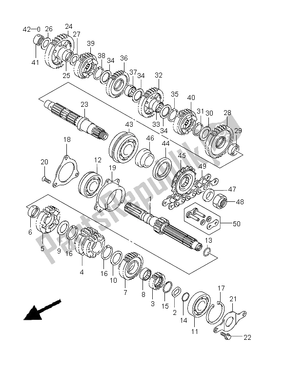 Tutte le parti per il Trasmissione del Suzuki GSX 650F 2008