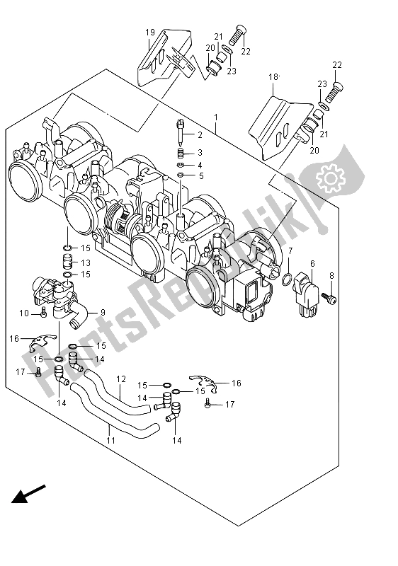 All parts for the Throttle Body of the Suzuki GSF 1250 SA Bandit 2015