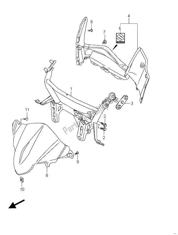 All parts for the Meter Panel (gsf650sua) of the Suzuki GSF 650 Sasa Bandit 2011