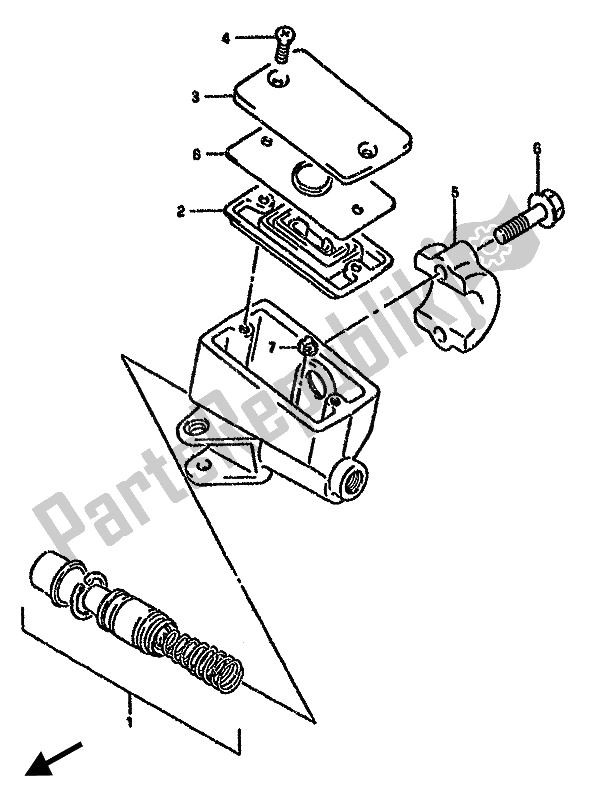 Todas las partes para Cilindro Maestro Delantero de Suzuki GSX 750F 1989