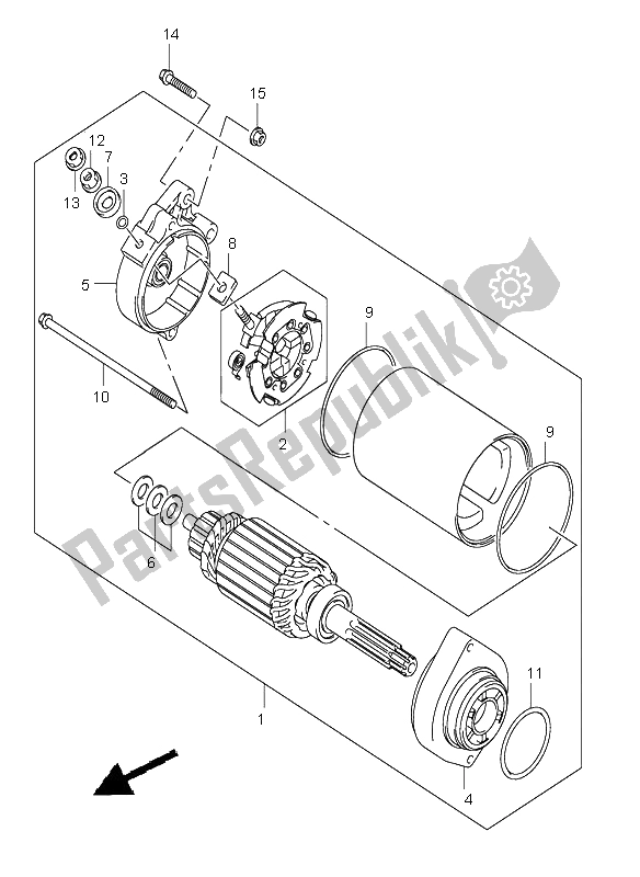 Todas as partes de Motor De Arranque do Suzuki SV 1000 NS 2004
