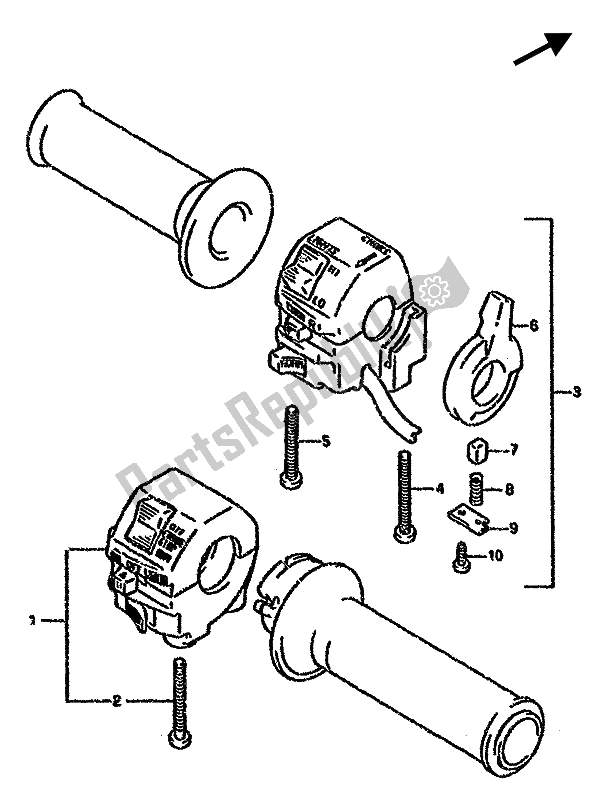 Todas las partes para Interruptor De La Manija de Suzuki GSX 750F 1992