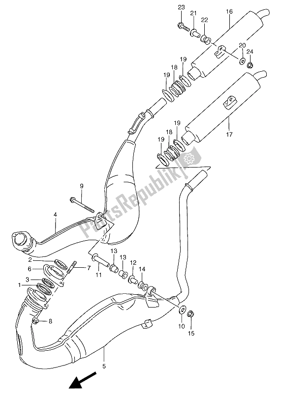 Toutes les pièces pour le Silencieux du Suzuki RGV 250 1993