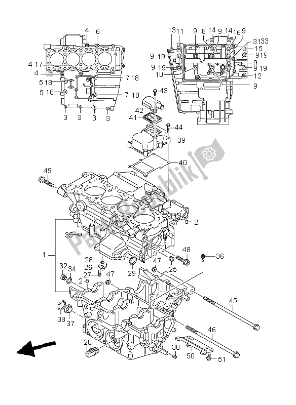 Toutes les pièces pour le Carter du Suzuki GSX R 600 2006