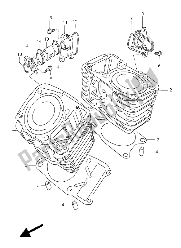 Wszystkie części do Cylinder Suzuki VZ 800 Marauder 1997