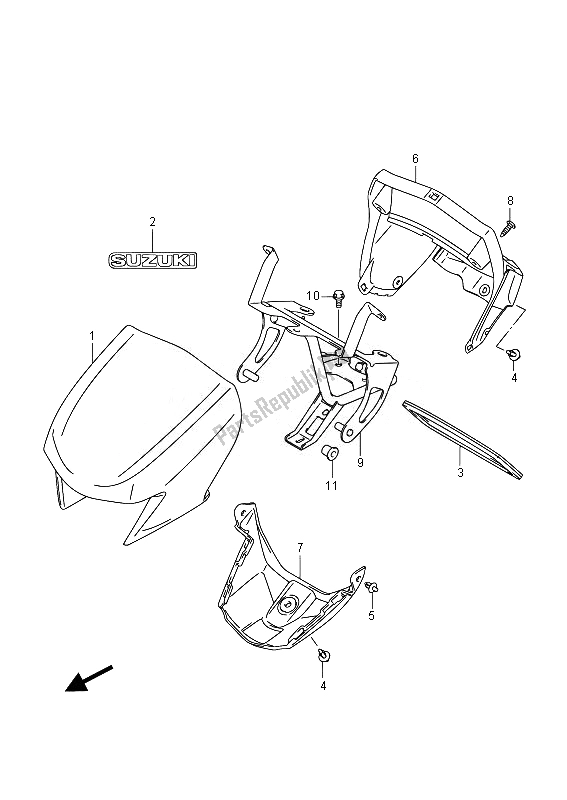 All parts for the Handle Cover (lt-a750x) of the Suzuki LT A 750 XZ Kingquad AXI 4X4 2014